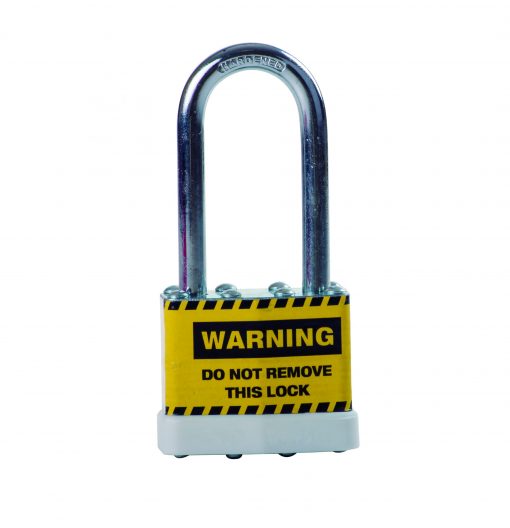 Candado de bloqueo blanco 30 mm. cuerpo y arco de acero laminado SL-20001 KD Llaves diferentes