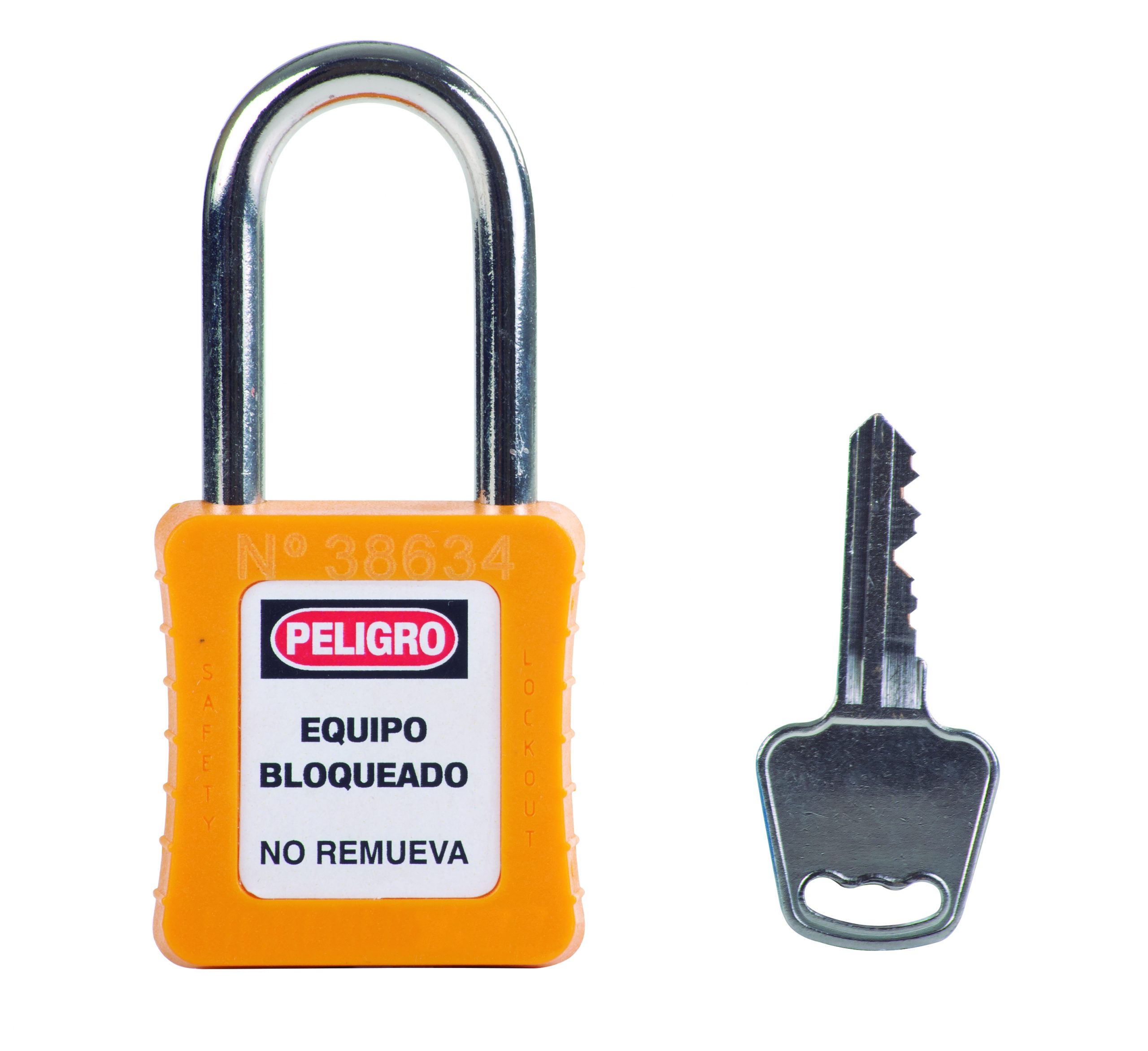 Candados de aluminio para bloqueo LOTO de seguridad - De llaves iguales,  Rojo, Arco de acero